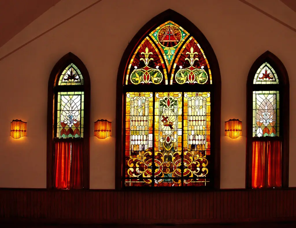 View of east window in theater